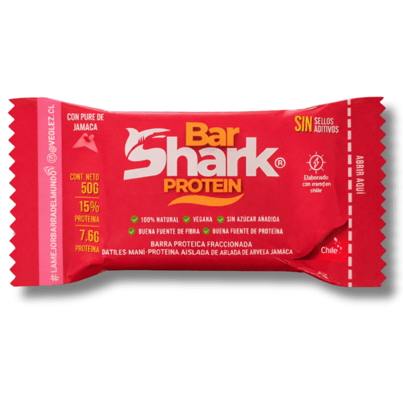 Shark Bar Protein barra proteica sabor Flor De Jamaica 10 unidades