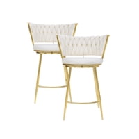 Habita2 Chile - Pack 2 Silla De Bar Queen 66Cm Fijo - Blanc/Crudo
