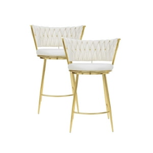 Habita2 Chile - Pack 2 Silla De Bar Queen 66Cm Fijo - Blanc/Crudo