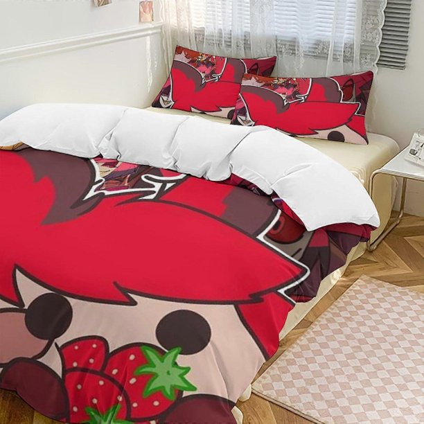 Hazbin Hotel3-Piece Twin Bed Set - Includes Single Comforter And Pillowcases Bedding - Fade Resistant Microfiber - Hazbin Hotel Lc