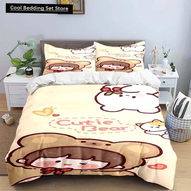 Exquisite Cartoon B-bubu Anime Digital Printing Bedding Set Duvet Cover Comforter Bed Youth Kids Girl Boys Gift Home Textiles Bed Sheets