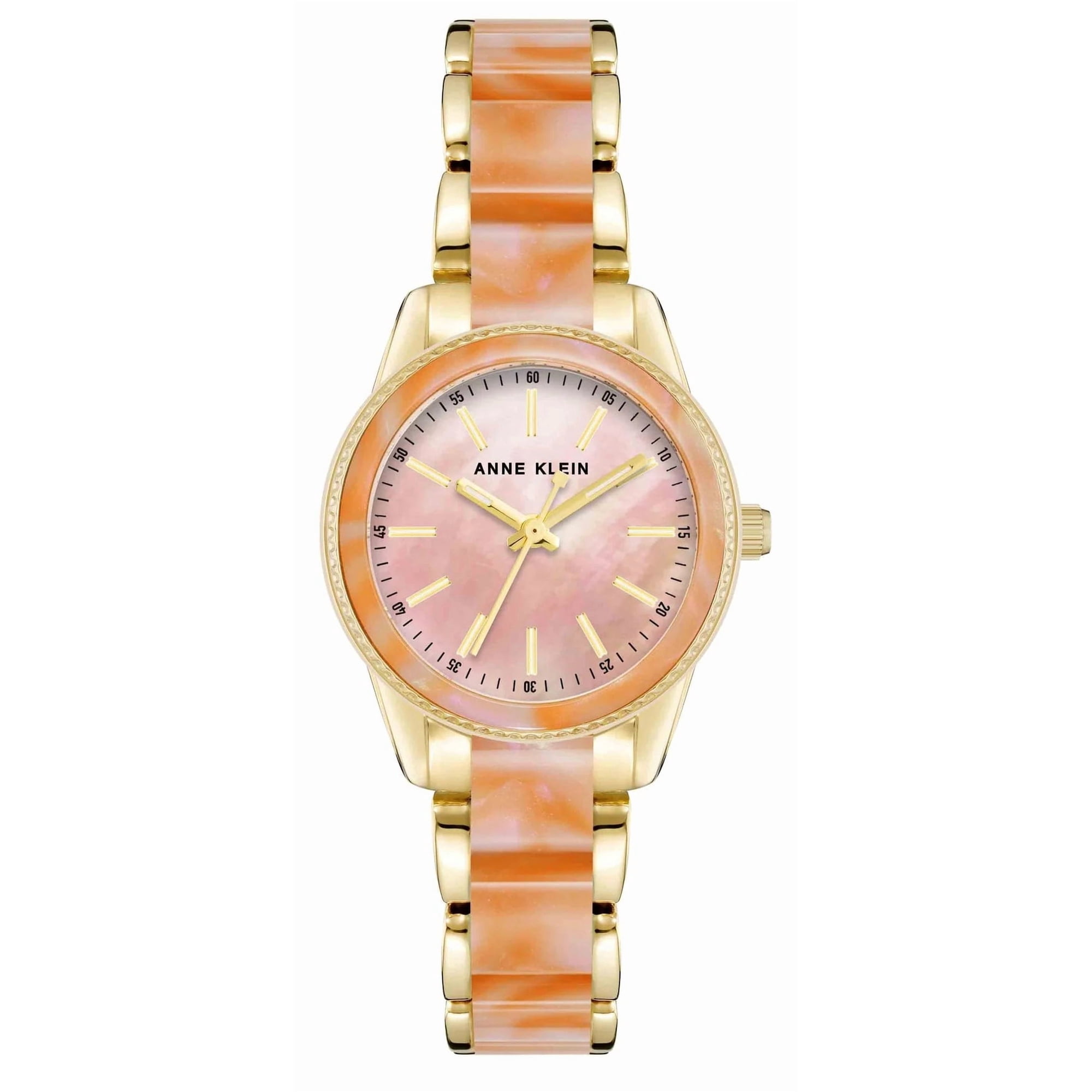 Reloj Analógico Anne Klein Pulsera De Resina Perlado Mujer