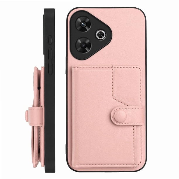 FOXDOCK Funda para Xiaomi Redmi Note13R con Bloqueo RFID - Diseño Elegante con Cierre de Botón