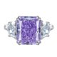 thumbnail image 1 of Anillos de Compromiso de Plata Esterlina 925 de 8 Quilates para Mujer Hielo Triturado Corte Radiante Anillo Amarillo/morado Delicados Anillos de Cóctel Llamativos para Esposa Damas, 1 of 7