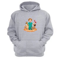 Genérico - Polerón Canguro Veterinario Gris Claro Talla Xl Unisex