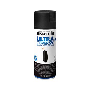 Rust-Oleum - Pintura En Spray Ultra Cover 2X Multiuso Negro Mate 340 G
