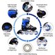 thumbnail image 2 of Patines en Línea Xino Sports para Niñas y Niños Azul Tallas 1-4, 2 of 8