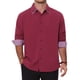 thumbnail image 1 of Camisa de Vestir para Hombre Casual de Negocios de Manga Larga con Botones XL Burdeos, 1 of 6