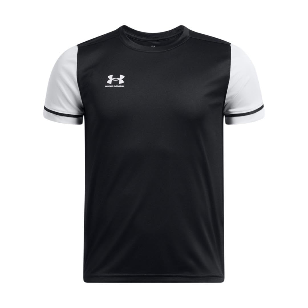 Camiseta Under Armour Challenger Para Niños, Negro/blanco/blanco, Talla L