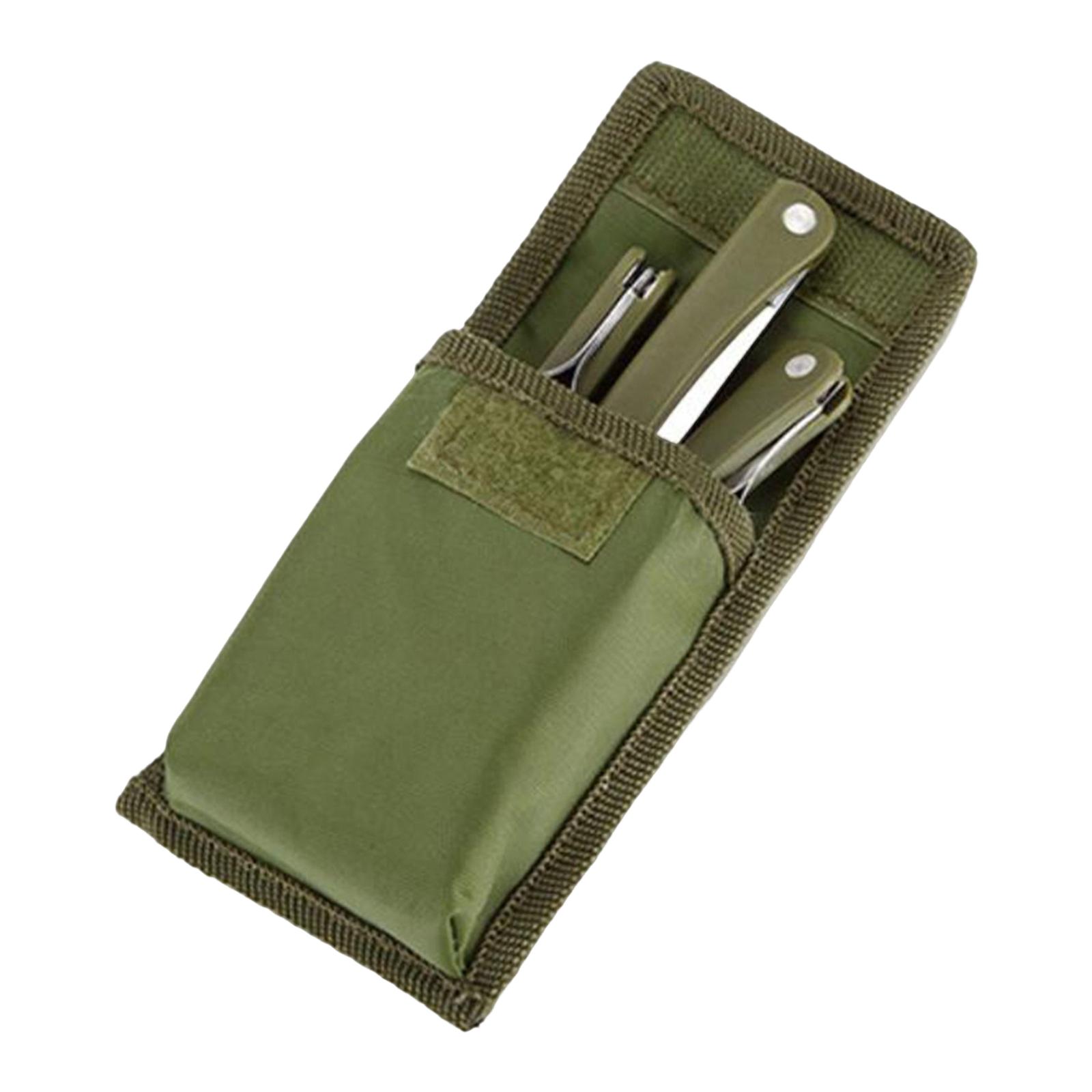 Magideal - Cubiertos De Campamento Portátiles Spork Tenedor Cuchillo Juego Cubiertos Combinados De Mango Largo Con Estuche De Transporte Vajilla Para El