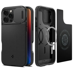 Funda Spigen Optik Armor Magfit Para Iphone 16 Pro, Color Negro