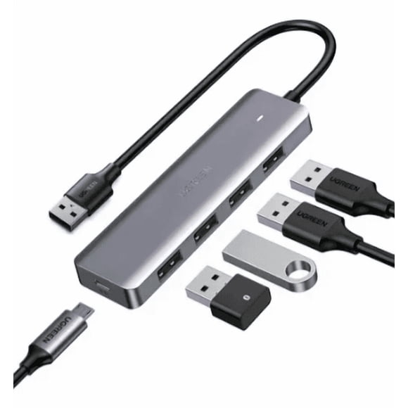 Ugreen Convertidor Hub De 4 Puertos Usb 3.0 Carga Usb