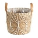 thumbnail image 3 of Macetero Tejido, Cesta Organizadora, Adorno, Maceta Para Almacenamiento De Picnic, Líneas Blancas Interiores, 3 of 4
