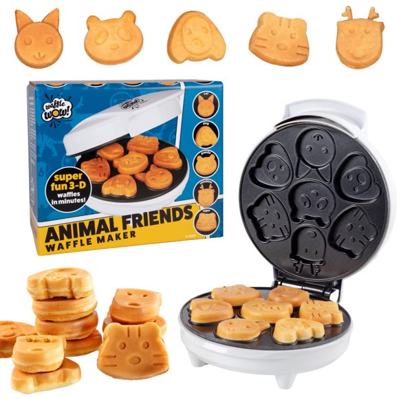 Máquina para hacer gofres CucinaPro Animal Mini para hacer 7 formas de tortitas