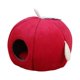 thumbnail image 4 of Interior Encantador Nido De Gato Cómodo Cálido Suave Mascota Tienda Cueva Cama Para Gatos Rojo M, 4 of 5