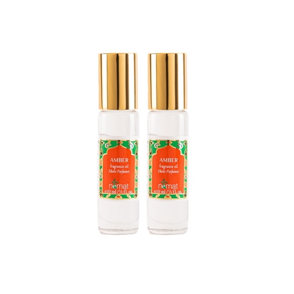 Aceite de Perfume Nemat International Ámbar Roll‑On 10 ml Pack de 2