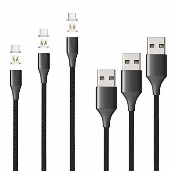 Cable de carga magnético N. NETDOT Gen10 de nailon trenzado 2 en 1