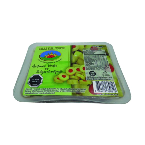 Aceitunas Verdes en Rodajas, 350 g
