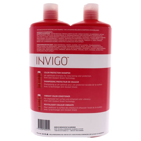 Shampoo Wella Invigo Brilliance 1000Ml Cabello Grueso Teñido