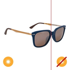 Delsol - Solize Pequeño Número Azul - Azul Y Plateado A Dorado De Para Unisex - Gafas De Sol