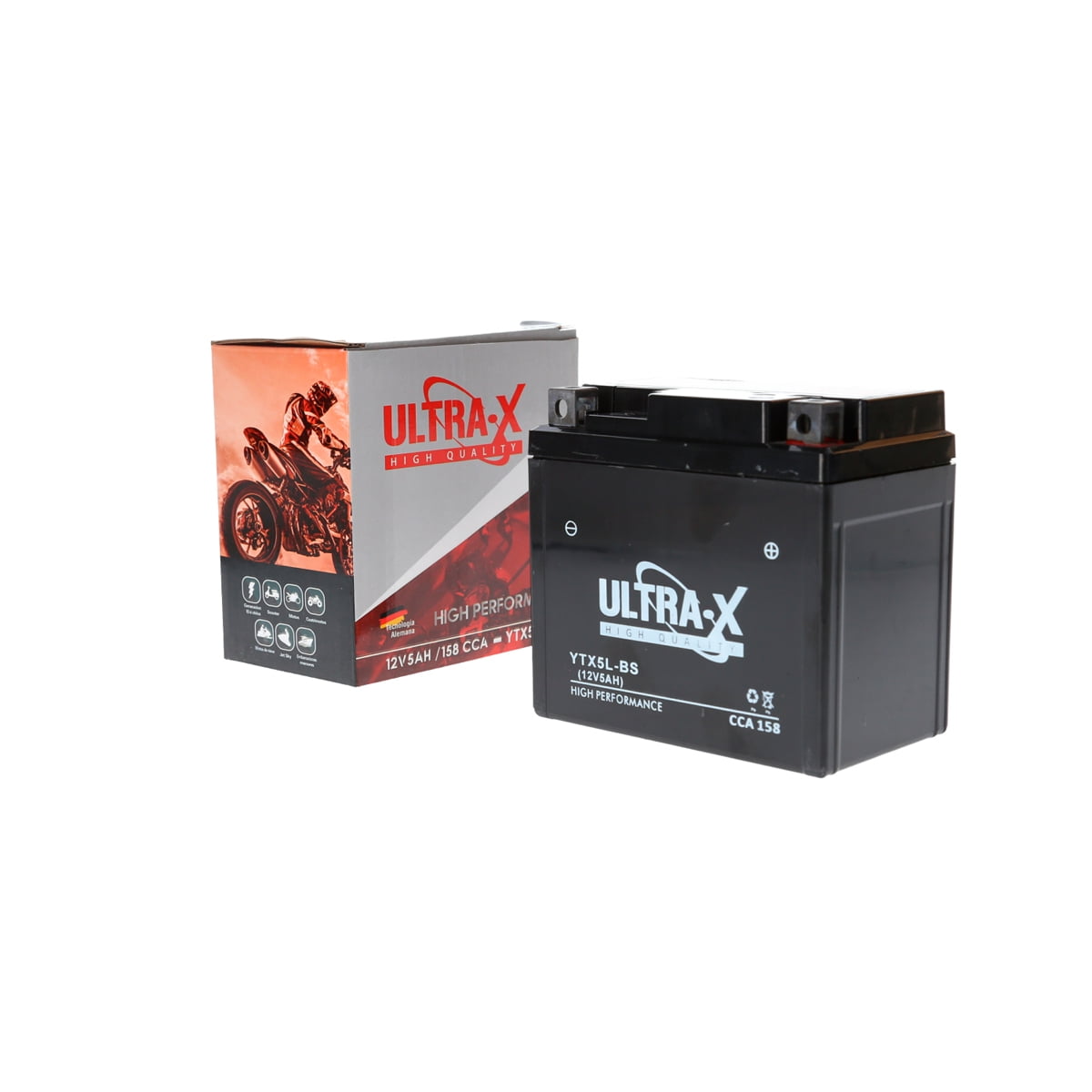 Ultra-x - Bateria Ytx5l-bs Para Motos 12 V 5 Ah