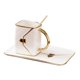 thumbnail image 3 of Bolsa Forma Taza De Café Resistente Al Desgaste Porcelana Fina Práctica 310ml Kit Blanco, 3 of 5