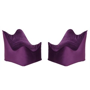 Bodevir - Set Pouf Potter 1C Felpa Morado