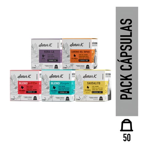 Pack 50 Cápsulas Café Espresso Origenes Café Señor K