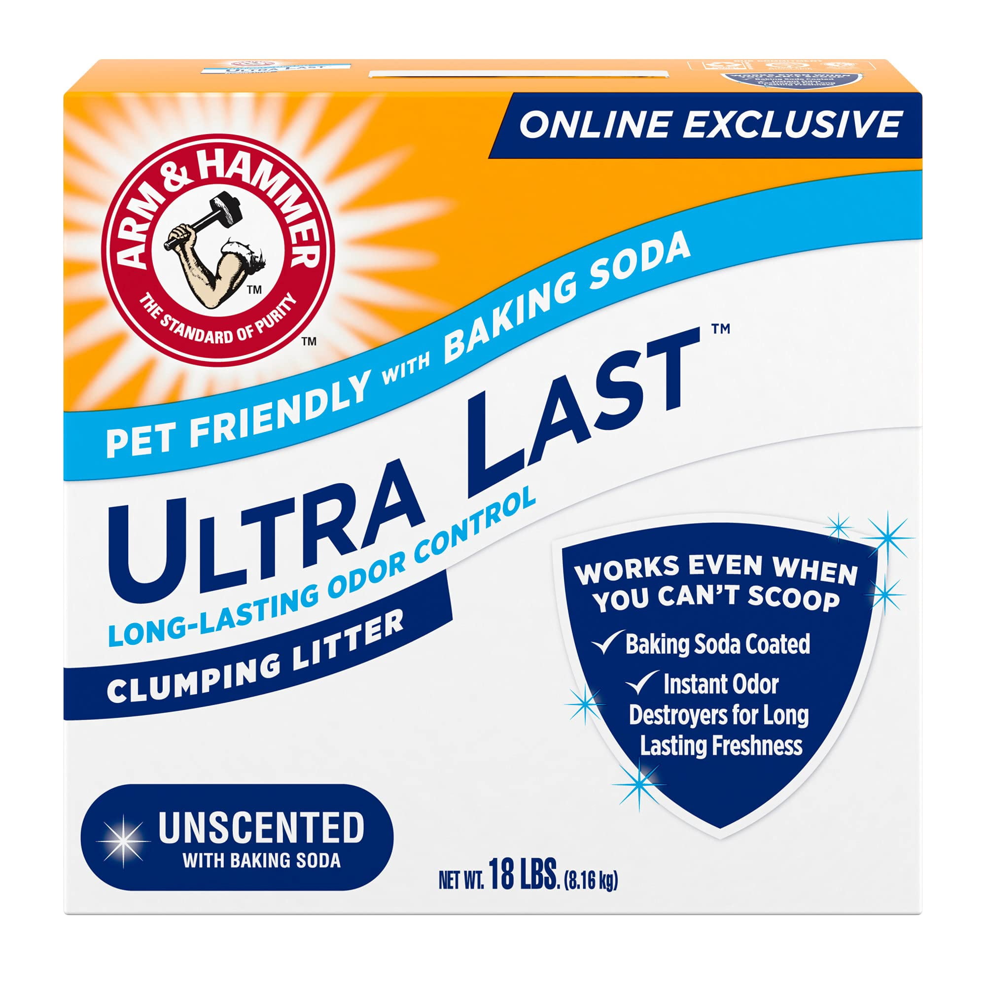 Arena Para Gatos Arm & Hammer Ultra Last, Sin Perfume, 8,16 Kg
