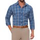 thumbnail image 1 of INSPIRE CHIC Camisa de Vestir de Manga Larga a Cuadros para Hombre, Cuello de Punta, Camisa de Botones a Cuadros L Azul Oscuro, 1 of 6