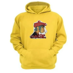 Genérico - Polerón Canguro Gorillaz Amarillo Talla L Unisex
