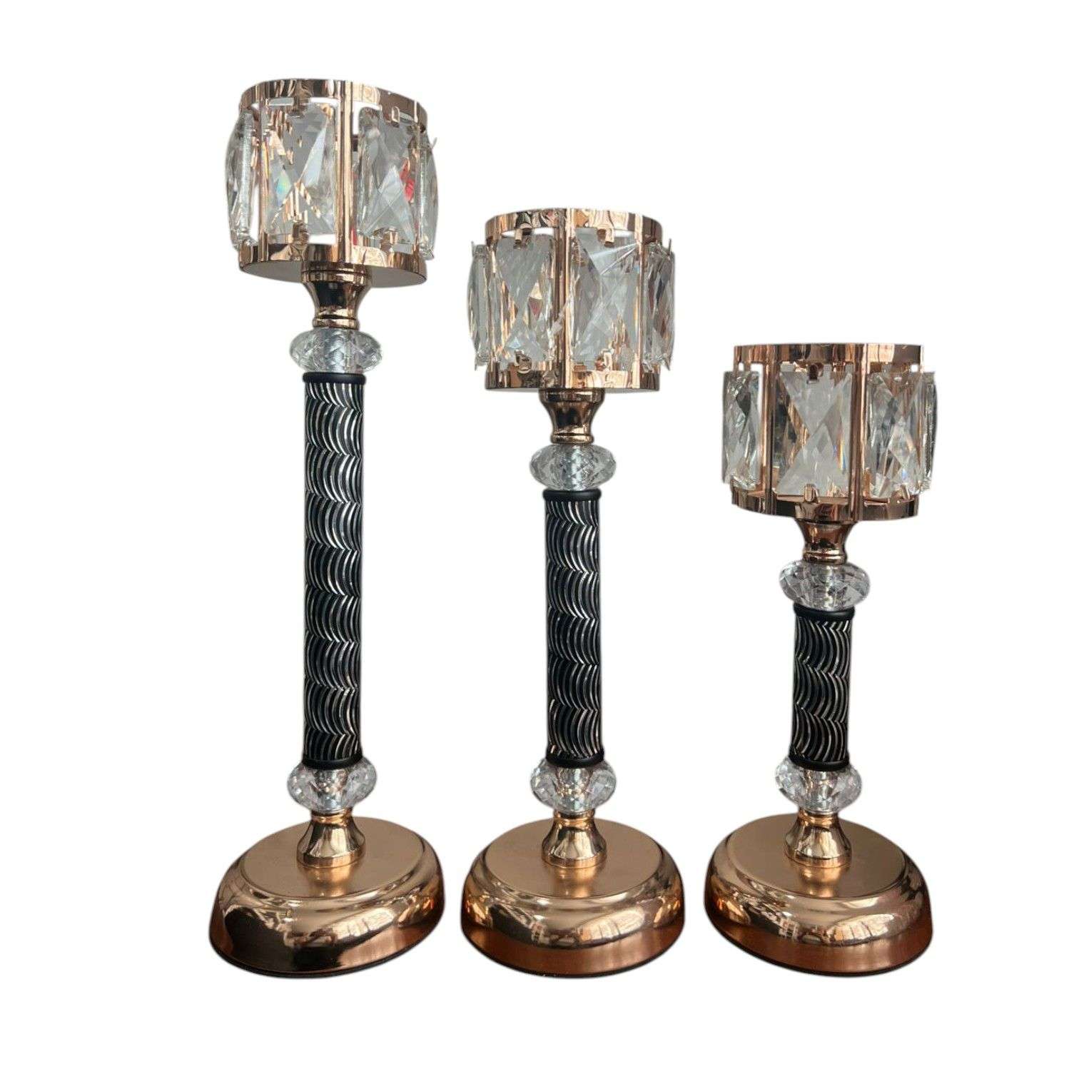 Oem - Pack 3 Porta Vela Candelabro Decorativo Elegante Diseño