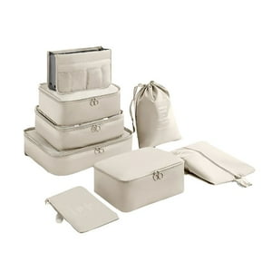 Crusec - Set 8 Bolsas De Maletas De Viaje - Beige