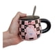 thumbnail image 3 of Tazón Diseño De Conejos + Tapa, Cuchara Mug, Kawaii, 3 of 3