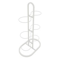 Magideal - Estante De Exhibición De Pelotas De Baloncesto, Soporte De Exhibición De Metal Versátil, Organizador De Equipo Deportivo Para Garaje Interior, Fútbol, Blanco De 6 Niveles