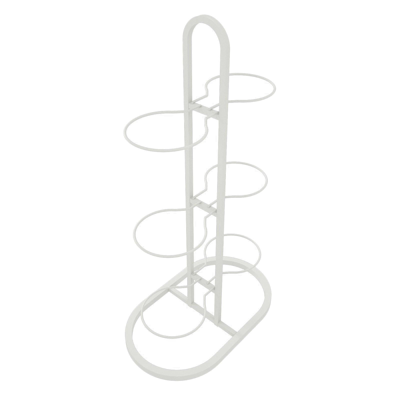 Magideal - Estante De Exhibición De Pelotas De Baloncesto, Soporte De Exhibición De Metal Versátil, Organizador De Equipo Deportivo Para Garaje Interior, Fútbol, Blanco De 6 Niveles