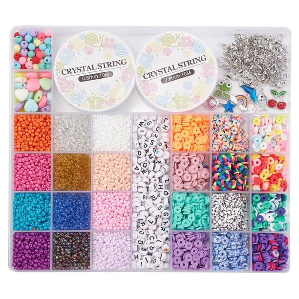 4580 Uds. Kit de de arcilla para joyas, juguetes para niñas, artículos decorativos, accesorios, regalos de cumpleaños de Navidad,