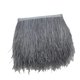 thumbnail image 4 of Pluma De Avestruz Fringe Trim Traje Costura Artesanía Decoración 9-15cm Gris Claro, 4 of 5