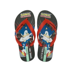 Sandalia Infantil Negro/Rojo Sonic Lets Ipanema