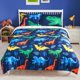 thumbnail image 1 of Juego de edredón Joiedomi Kid Twin, ropa de cama con diseño de dinosaurio, 5 piezas, 1 of 7