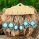 thumbnail image 1 of 3pairs Vintage Geometric Earrings - Ancient Copper with Matchy Blue Design - Simple and Stylish Fashion Accessory, 1 of 5