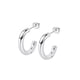thumbnail image 1 of Aros LP3854-4/3 Lotus Silver Mujer Hoops, 1 of 2