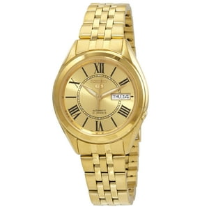 Seiko - Reloj Para Hombre 5 Automatic Con Esfera Dorada Snkl38