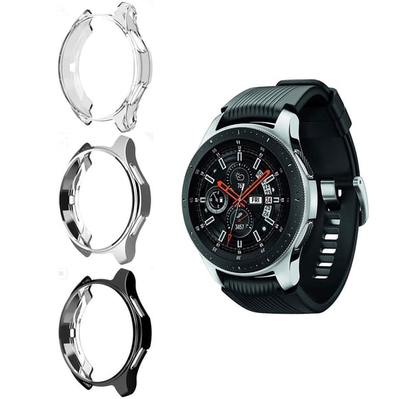 Funda protectora tipo parachoques para Samsung Galaxy Watch de 46 mm, paquete de 3
