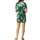 thumbnail image 3 of INSPIRE CHIC Conjunto de pijama de mujer con estampado de manga corta, suave, con botones, cuello con muesca, conjunto de pantalones cortos para dormir para primavera verano, pequeño, verde, 3 of 5