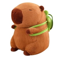 Crusec - Peluche De Capibara Kawaii Carpincho Mochila Tortuga 50Cm