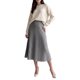thumbnail image 2 of INSPIRE CHIC Falda Maxi de Mujer Plisada de Punto Acanalado con Cintura Alta Elástica Elegante Línea A con Vuelo Elástica Suave Casual Otoño Invierno Faldas de Suéter Gris Medio, 2 of 6
