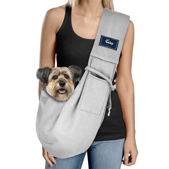 Mochila portabebés para perros y gatos Cuby Classic Grey