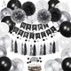 thumbnail image 1 of Decoraciones de cumpleaños YGYXMY, negro, plateado y blanco, tema para hombres, 1 of 6