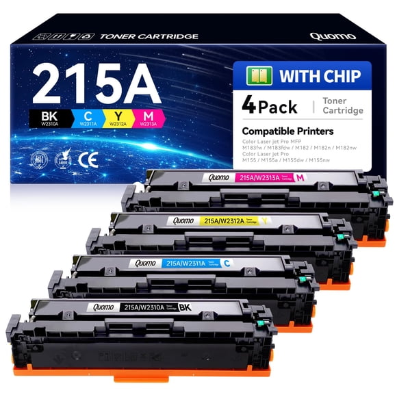 Juego de cartuchos de tóner Quomo 215A de reemplazo para HP 215A